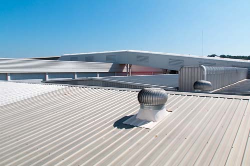 a commercial metal roof