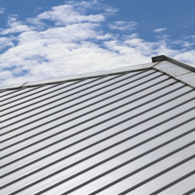 top view of a white roof